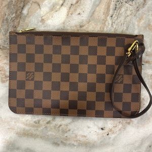 Louis Vuitton damier ebene wristlet original owner, purchased from boutique.
